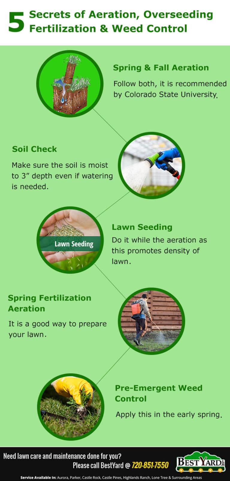5 Secrets of Aeration, Overseeding, Fertilization & Weed Control